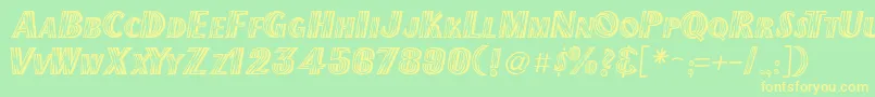 Newmexico Font – Yellow Fonts on Green Background