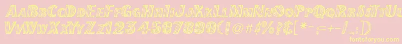 Newmexico Font – Yellow Fonts on Pink Background