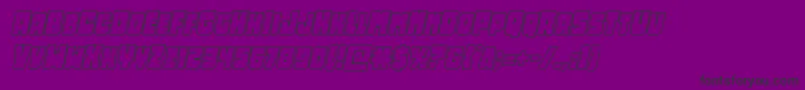 Opusmundioutlineital Font – Black Fonts on Purple Background