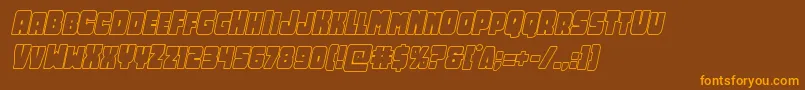 Opusmundioutlineital Font – Orange Fonts on Brown Background