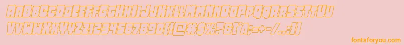 Opusmundioutlineital Font – Orange Fonts on Pink Background