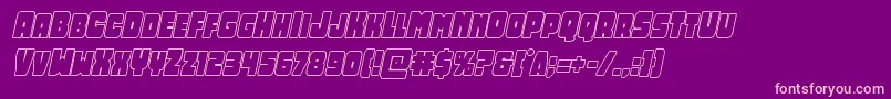 Opusmundioutlineital Font – Pink Fonts on Purple Background