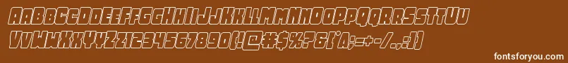 Шрифт Opusmundioutlineital – белые шрифты на коричневом фоне