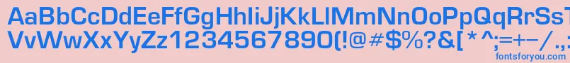 フォントEuropedemic – ピンクの背景に青い文字