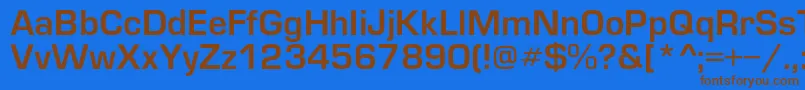 Europedemic Font – Brown Fonts on Blue Background