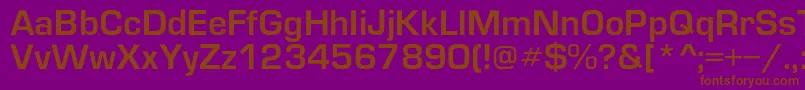 Europedemic-fontti – ruskeat fontit violetilla taustalla