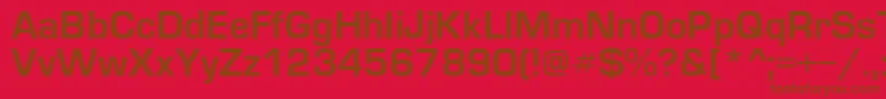 フォントEuropedemic – 赤い背景に茶色の文字