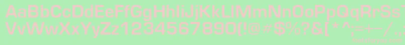 Europedemic-fontti – vaaleanpunaiset fontit vihreällä taustalla