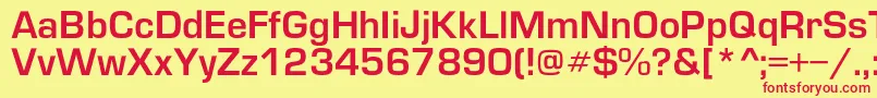 Europedemic Font – Red Fonts on Yellow Background