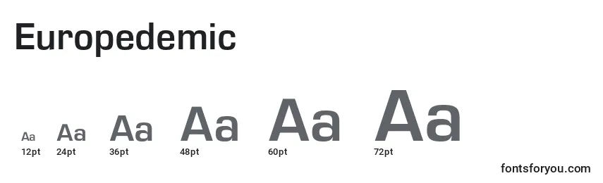 Europedemic Font Sizes