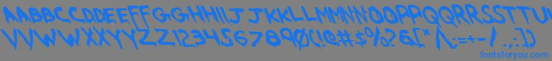 Werebeastl Font – Blue Fonts on Gray Background