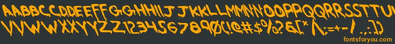 Werebeastl Font – Orange Fonts on Black Background