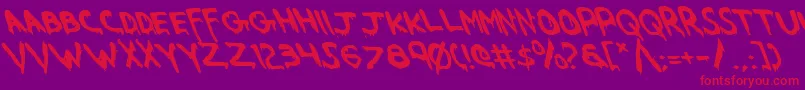 Werebeastl Font – Red Fonts on Purple Background