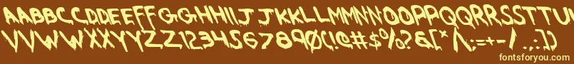 Werebeastl Font – Yellow Fonts on Brown Background