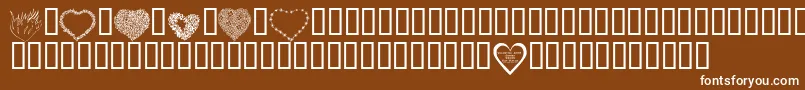 KrValentines2006Eight Font – White Fonts on Brown Background