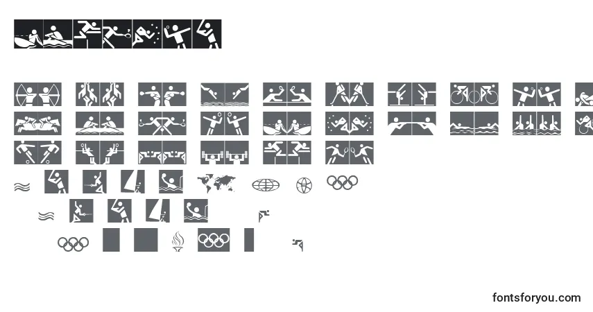 A fonte Olympi2 – alfabeto, números, caracteres especiais