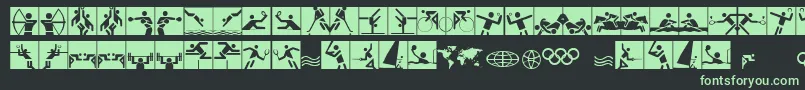 Olympi2 Font – Green Fonts on Black Background