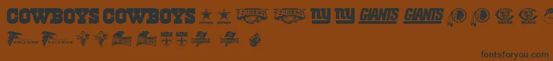 NflNfc Font – Black Fonts on Brown Background