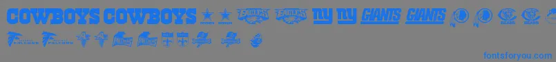 NflNfc Font – Blue Fonts on Gray Background