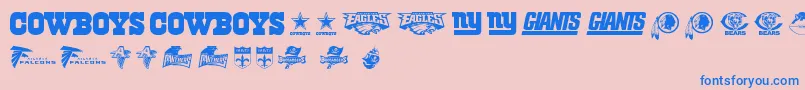 NflNfc Font – Blue Fonts on Pink Background