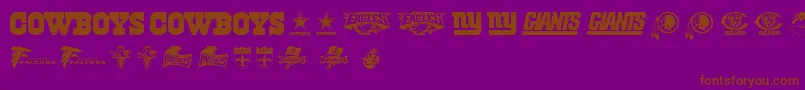 NflNfc Font – Brown Fonts on Purple Background