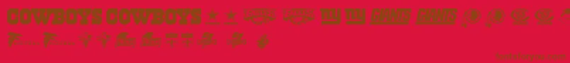 NflNfc Font – Brown Fonts on Red Background