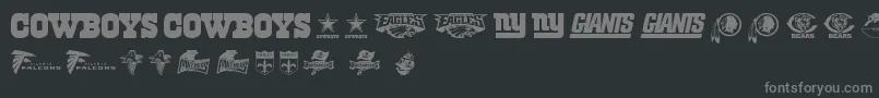 NflNfc Font – Gray Fonts on Black Background