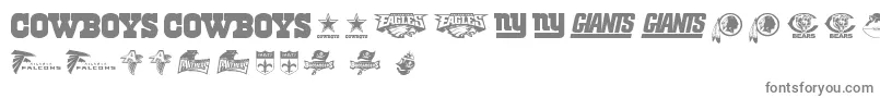 Police NflNfc – polices grises sur fond blanc