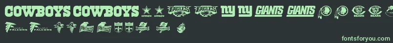 NflNfc Font – Green Fonts on Black Background