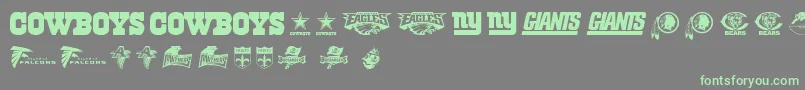 NflNfc Font – Green Fonts on Gray Background