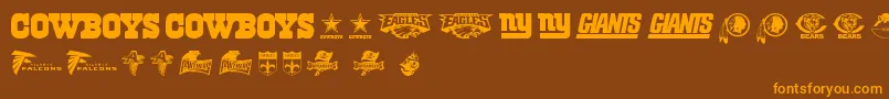 NflNfc Font – Orange Fonts on Brown Background