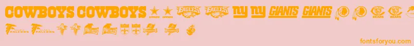 NflNfc Font – Orange Fonts on Pink Background