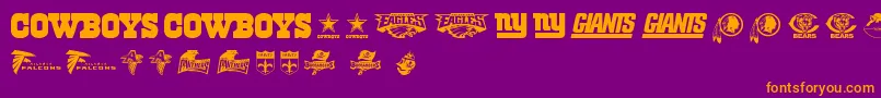 NflNfc Font – Orange Fonts on Purple Background