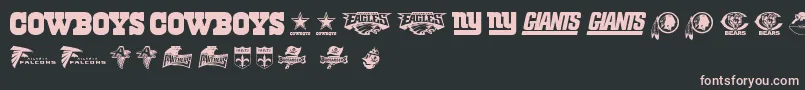 fuente NflNfc – Fuentes Rosadas Sobre Fondo Negro