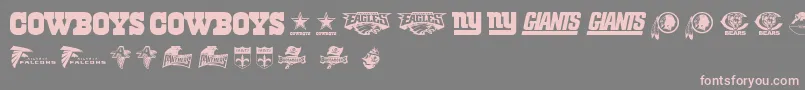 Police NflNfc – polices roses sur fond gris