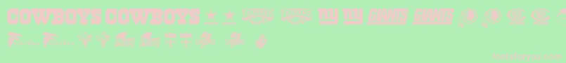 NflNfc Font – Pink Fonts on Green Background