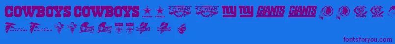 fuente NflNfc – Fuentes Moradas Sobre Fondo Azul
