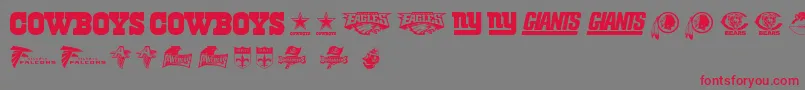 Police NflNfc – polices rouges sur fond gris
