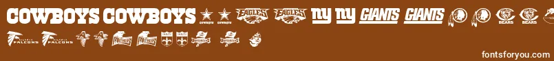 NflNfc Font – White Fonts on Brown Background