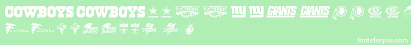 fuente NflNfc – Fuentes Blancas Sobre Fondo Verde