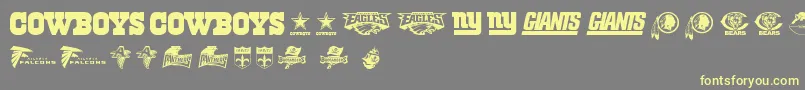 NflNfc Font – Yellow Fonts on Gray Background