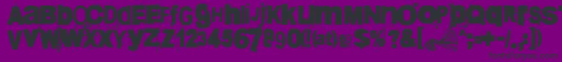 60sekuntia-fontti – mustat fontit violetilla taustalla