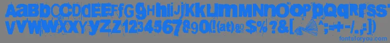 60sekuntia Font – Blue Fonts on Gray Background