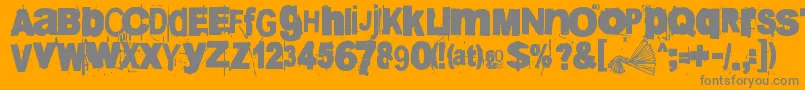 60sekuntia Font – Gray Fonts on Orange Background