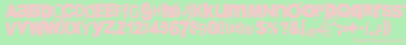 60sekuntia Font – Pink Fonts on Green Background