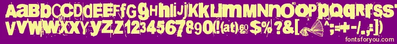 60sekuntia Font – Yellow Fonts on Purple Background