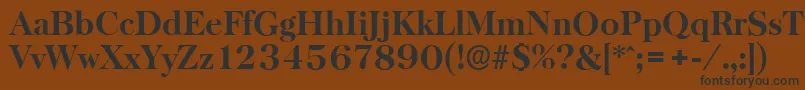BaskervilleserialXboldRegular Font – Black Fonts on Brown Background
