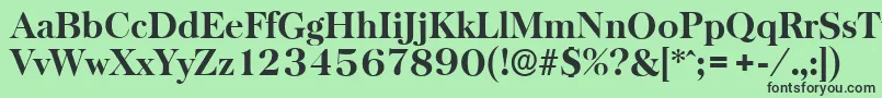 BaskervilleserialXboldRegular Font – Black Fonts on Green Background