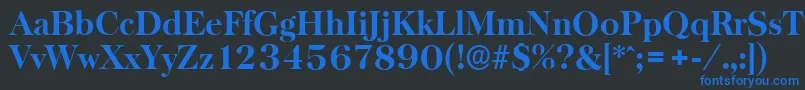 BaskervilleserialXboldRegular Font – Blue Fonts on Black Background