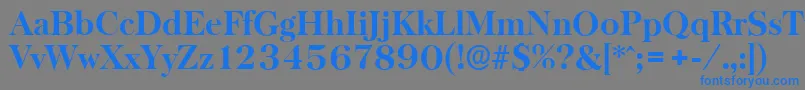 BaskervilleserialXboldRegular Font – Blue Fonts on Gray Background